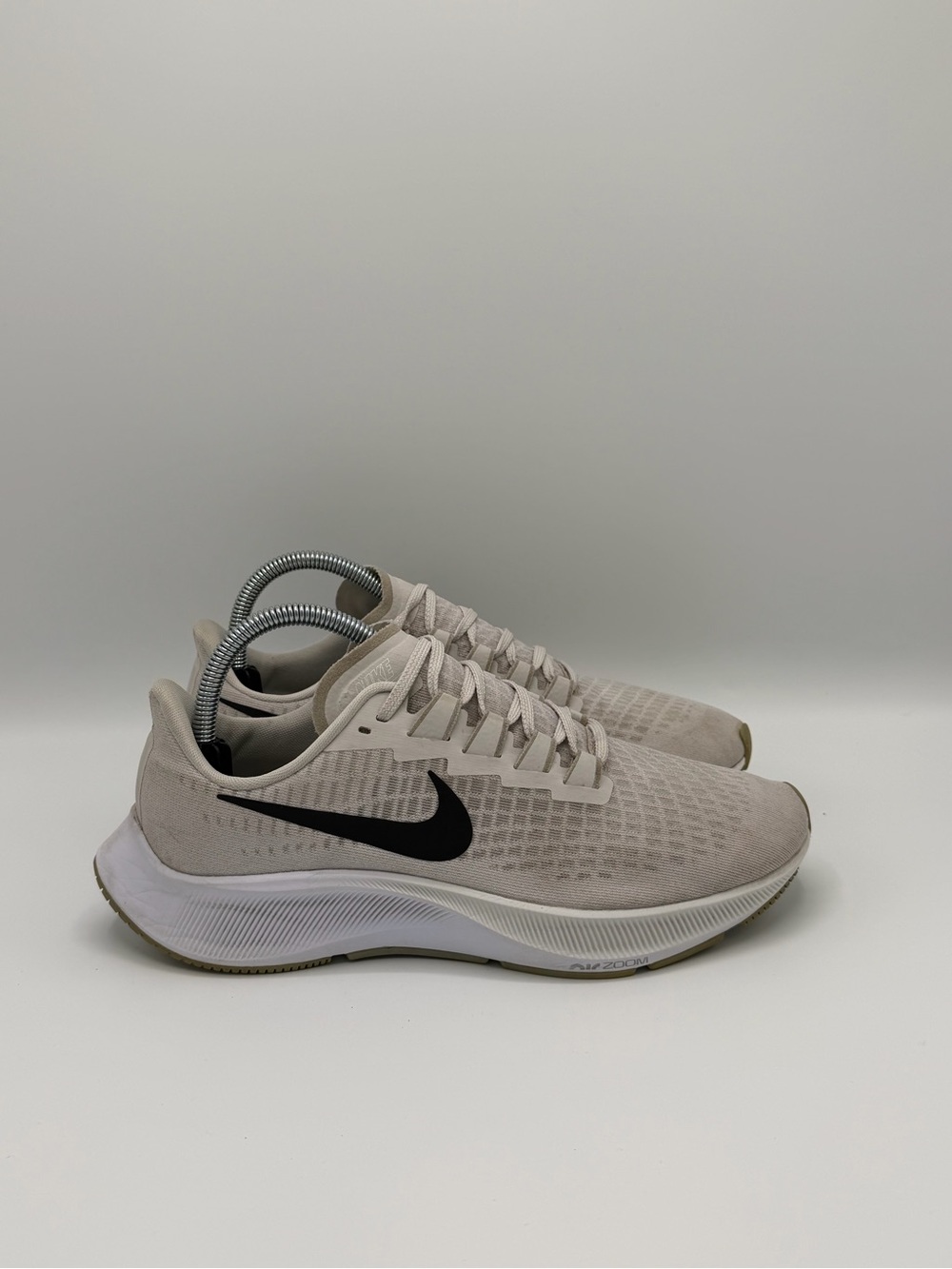 Nike Women's Neutral Running Sneakers - Light Taupe with Black Swoosh